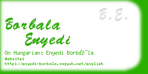 borbala enyedi business card